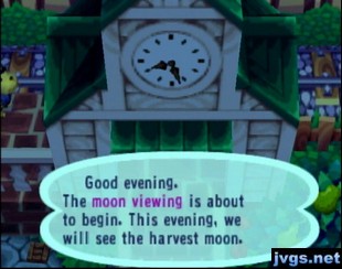 Good evening. The moon viewing is about to begin. This evening, we will see the harvest moon.