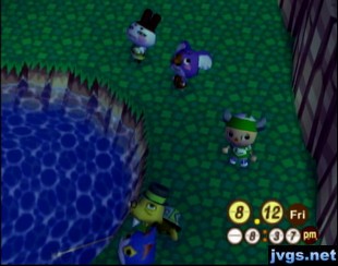 Watching the shooting stars with some of my villagers.