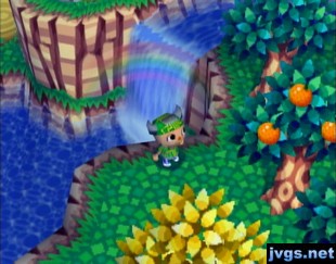 The rainbow in Animal Crossing.