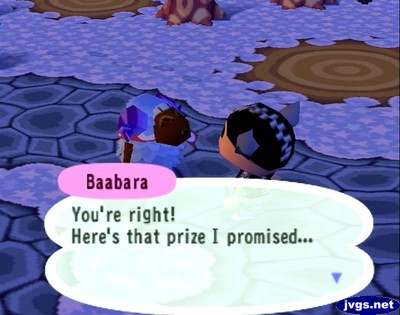 Baabara: You're right! Here's that prize I promised...