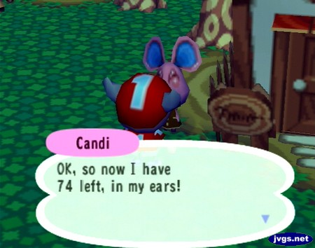 Candi: OK, so now I have 74 left, in my ears!