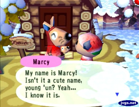 Marcy: My name is Marcy! Isn't it a cute name, young 'un? Yeah... I know it is.