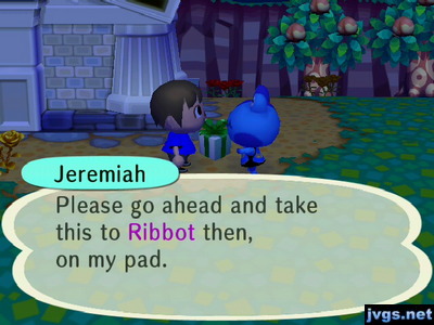 Jeremiah: Please go ahead and take this to Ribbot then, on my pad.