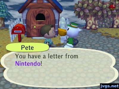 Pete: You have a letter from Nintendo!