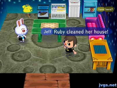 Jeff: Ruby cleaned her house!