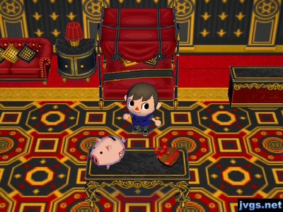 The gorgeous furniture set in my Animal Crossing: City Folk (ACCF) house.