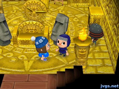 Jeff wears a ninja suit while standing in his golden furniture room.