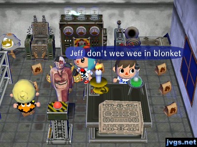 Jeff: Don't wee in blonket.