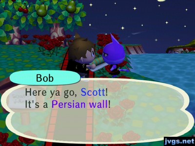 Bob: Here ya go, Scott! It's a Persian wall!