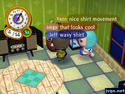 Yann: Nice shirt movement. Jorge: That looks cool. Jeff: Wavy shirt.