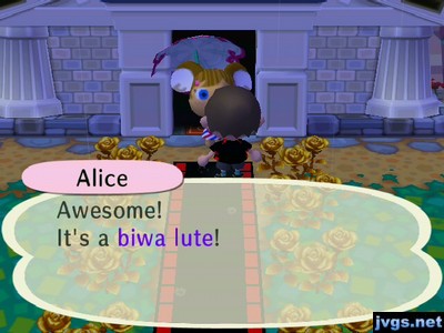 Alice: Awesome! It's a biwa lute!