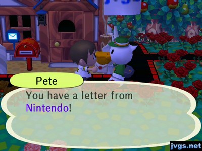 Pete: You have a letter from Nintendo!