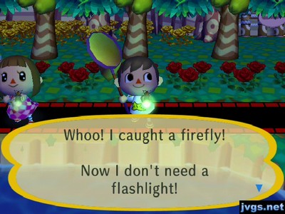 Whoo! I caught a firefly! Now I don't need a flashlight!