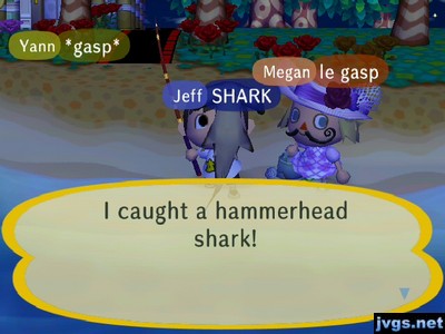 I caught a hammerhead shark!