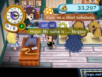 Megan: My name is ... Megble. Yann: I'm a thief, hehehehe.