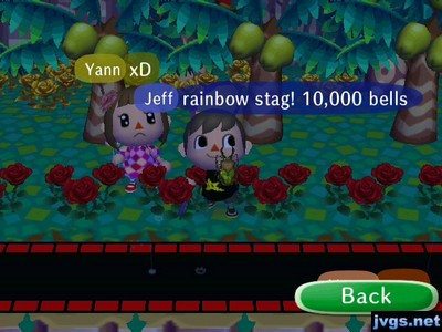 Jeff: Rainbow stag! 10,000 bells!