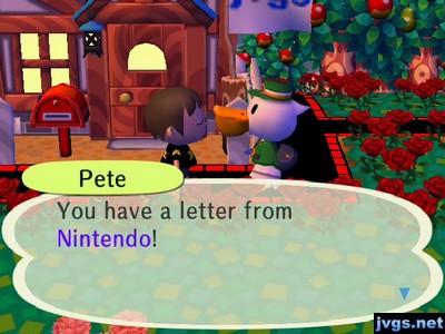 Pete: You have a letter from Nintendo!