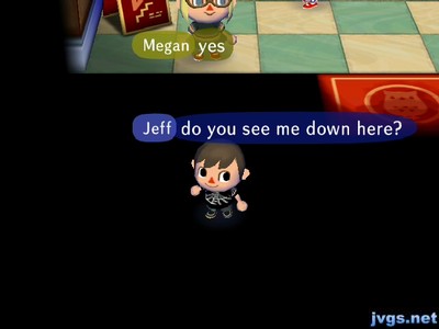 Jeff, in a dark area below the museum floor: Do you see me down here?