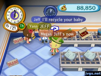 Jeff: I'll recycle your baby.