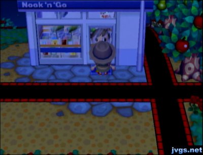 I appear stuck inside of Nook's closed store, because Megan's not letting me out.