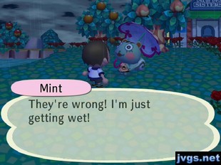 Mint: They're wrong! I'm just getting wet!