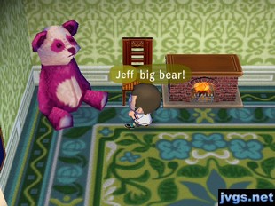 Jeff, to a large stuffed bear: Big bear!