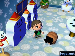 A gas mask in Animal Crossing: City Folk that was displaying in all black, due to a glitch.