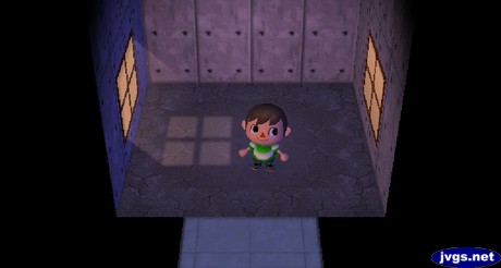 A smell, empty model room at the Happy Room Academy in Animal Crossing: City Folk.