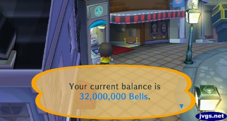 Your current balance is 32,000,000 bells.