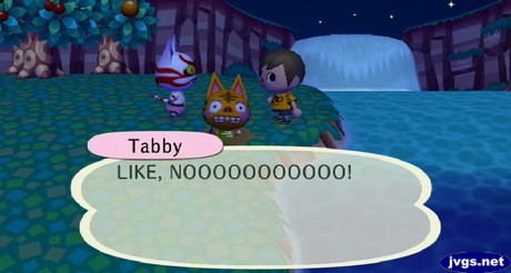 Tabby, in a pitfall: LIKE, NOOOOOOOOOOO!