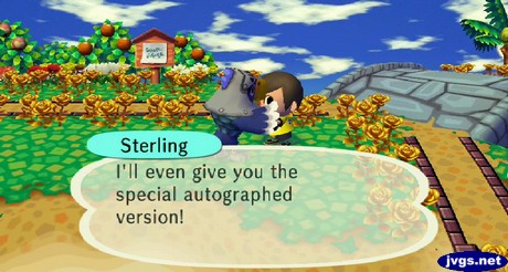 Sterling: I'll even give you the special autographed version!