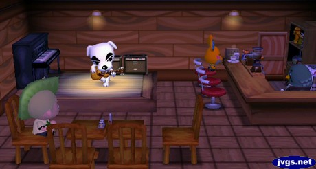 K.K. Slider performs at The Roost in Animal Crossing: City Folk.