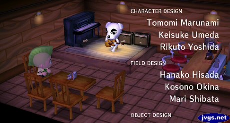 K.K. Slider plays a song at the Roost in ACCF as the game credits roll.