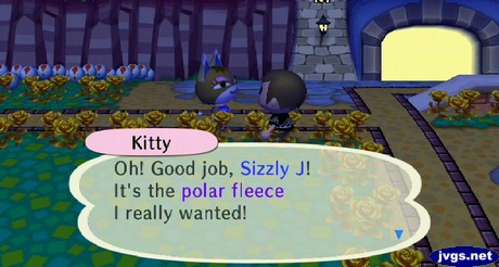 Kitty: Oh! Good job, Sizzly J! It's the polar fleece I really wanted!