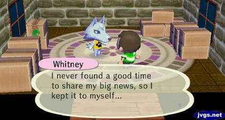 Whitney: I never found a good time to share my big news, so I kept it to myself...