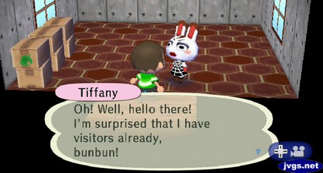 Tiffany: Oh! Well, hello there! I'm surprised that I have visitors already, bunbun!