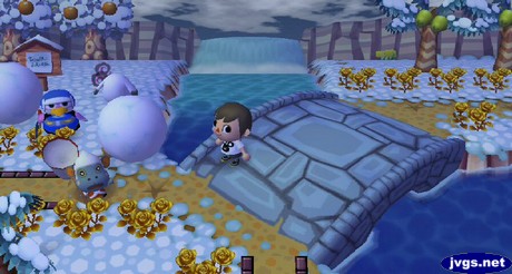 Monty falls into a pitfall in Animal Crossing: City Folk.