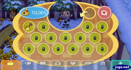 Jeff shows his pockets full of pill bugs in Animal Crossing: City Folk.