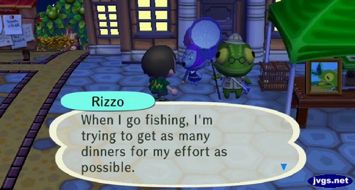 Rizzo: When I go fishing, I'm trying to get as many dinners for my effort as possible.