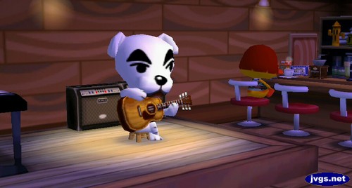 K.K. Slider performs as Maelle enjoys some coffee in the background.