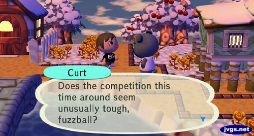 Curt: Does the competition this time around seem unusually tough, fuzzball?