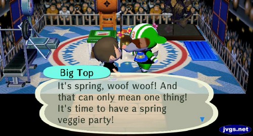 Big Top: It's spring, woof woof! And that can only mean one thing! It's time to have a spring veggie party!