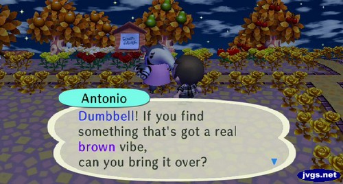 Antonio: Dumbbell! If you find something that's got a real brown vibe, can you bring it over?