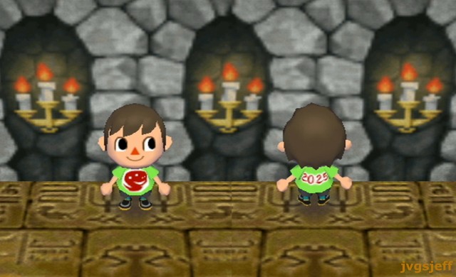 The New Year's shirt for 2025 in Animal Crossing: City Folk (ACCF) for Nintendo Wii.