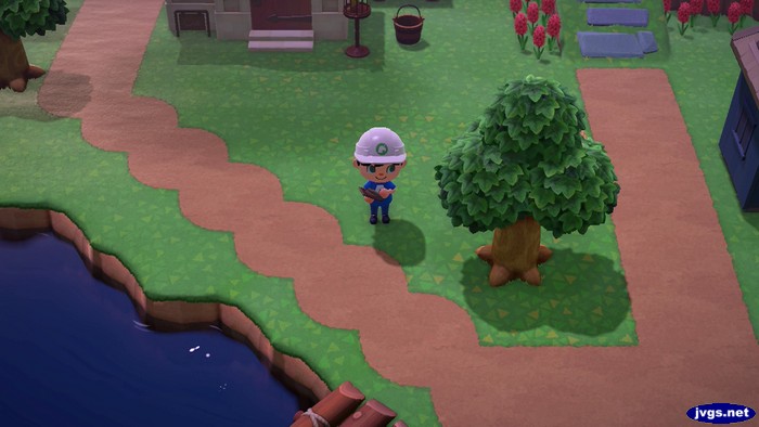 My diagonal path in Animal Crossing: New Horizons.