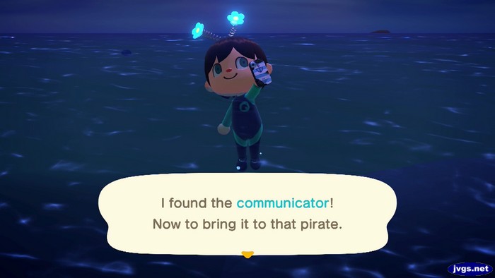 I found the communicator! Now to bring it to that pirate.