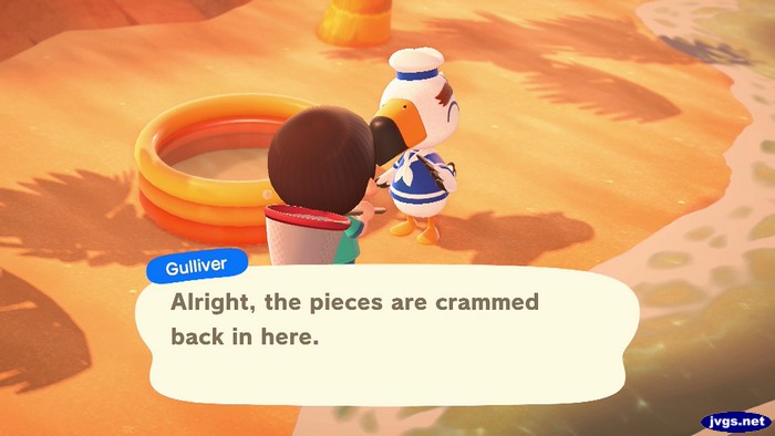 Gulliver: Alright, the pieces are crammed back in here.