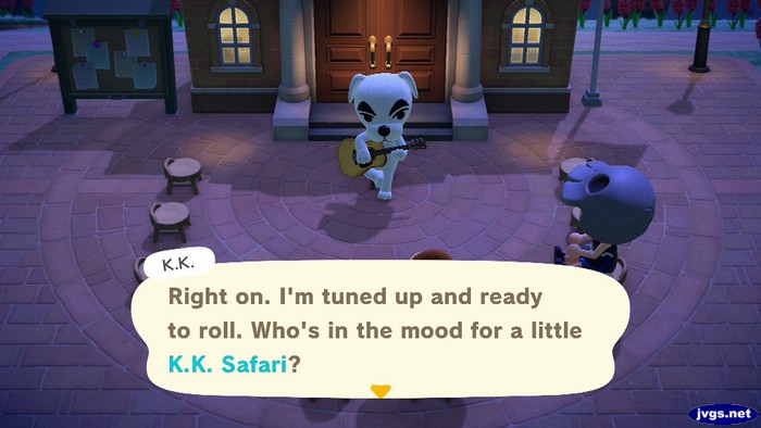 K.K.: Right on. I'm tuned up and ready to roll. Who's in the mood for a little K.K. Safari?