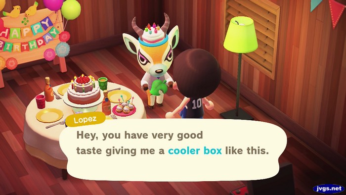 Lopez: Hey, you have very good taste giving me a cooler box like this.