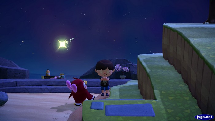 Jeff wishes on a shooting star as Celeste watches.